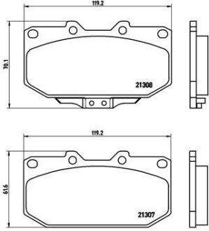 Гальмівні колодки дискові BRE P56 025 BREMBO P56025