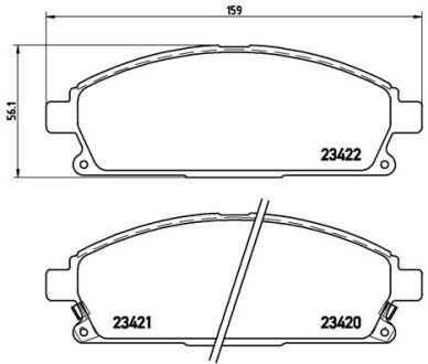 Гальмівні колодки дискові BRE P56 040 BREMBO P56040