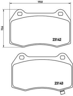 Гальмівні колодки дискові BRE BREMBO P56 047