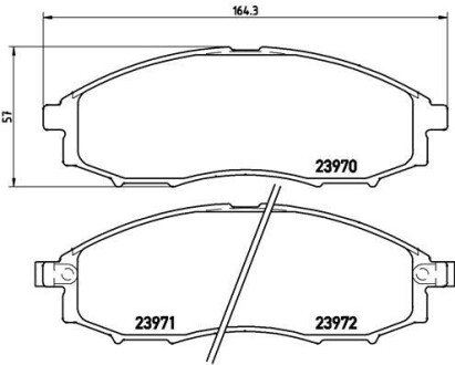 Гальмівні колодки дискові BRE BREMBO P56 049