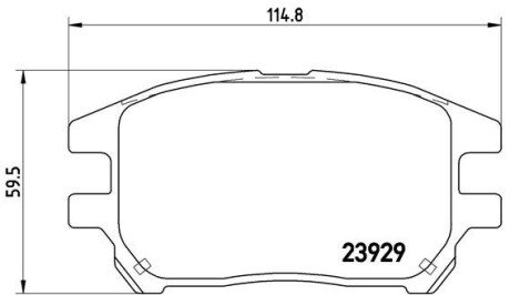 Гальмівні колодки дискові BRE BREMBO P56 050