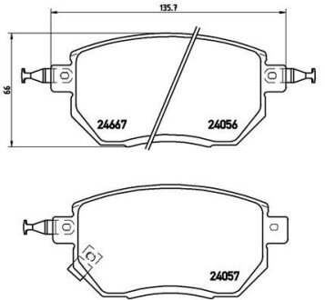 Гальмівні колодки дискові BRE P56 051 BREMBO P56051