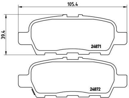 Гальмівні колодки дискові BRE P56 068 BREMBO P56068