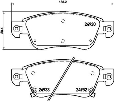 Гальмівні колодки дискові BRE BREMBO P56 080