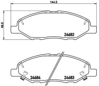 Гальмівні колодки дискові BRE P56 088 BREMBO P56088