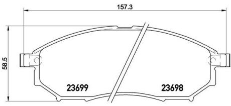 Гальмівні колодки дискові BRE P56 094 BREMBO P56094