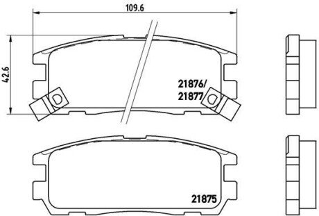 Гальмівні колодки дискові BRE BREMBO P59 021