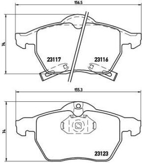 Гальмівні колодки дискові BRE BREMBO P59 048