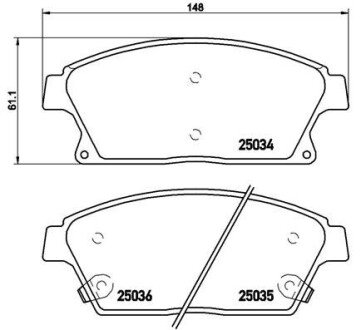 Гальмівні колодки дискові BRE P59 077 BREMBO P59077