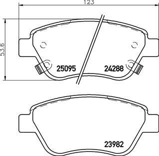 Гальмівні колодки дискові BRE BREMBO P59 081