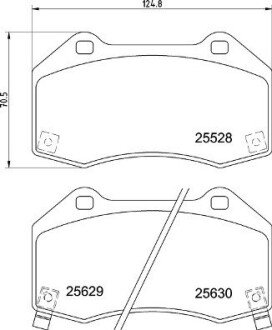 Гальмівні колодки дискові BRE BREMBO P59 094