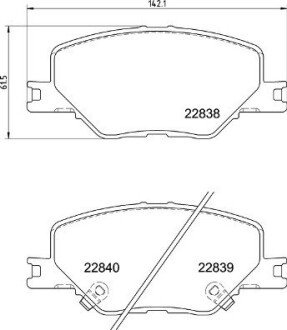 Гальмівні колодки дискові BRE BREMBO P59 096