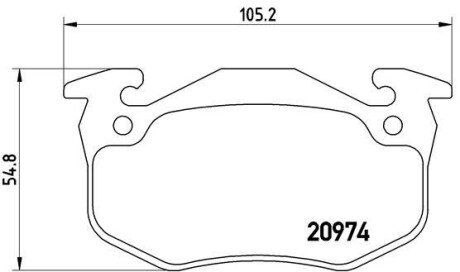 Гальмівні колодки дискові BRE BREMBO P61 032