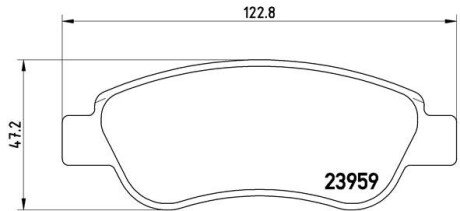 Комплект гальмівних колодок з 4 шт. дисків BREMBO P61081 (фото 1)