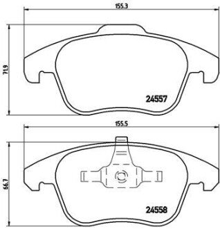 Гальмівні колодки дискові BRE BREMBO P61 086