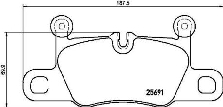 Гальмівні колодки дискові BRE BREMBO P65 031