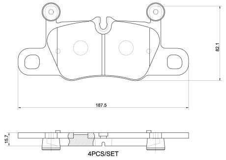 Гальмівні колодки дискові BRE BREMBO P65 044