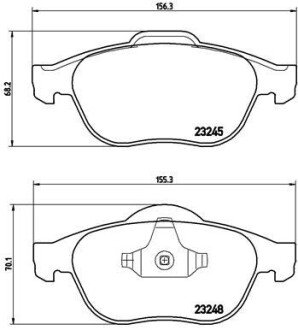 Гальмівні колодки дискові BRE BREMBO P68 032 (фото 1)