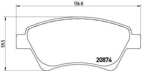 Гальмівні колодки дискові BRE P68 034 BREMBO P68034