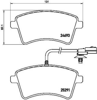 Гальмівні колодки дискові BRE BREMBO P68 058