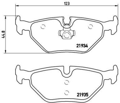 Гальмівні колодки дискові BRE BREMBO P71 006