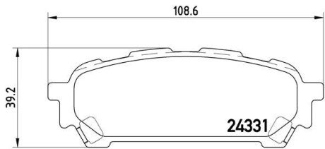 Комплект гальмівних колодок з 4 шт. дисків BREMBO P78014