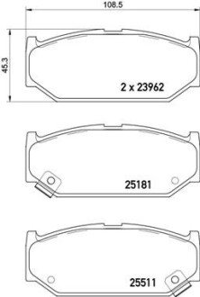 Гальмівні колодки дискові BRE BREMBO P79 031