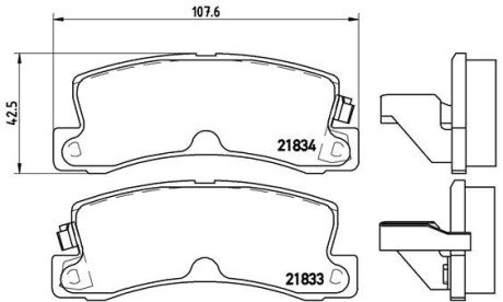 Гальмівні колодки дискові BRE P83 015 BREMBO P83015