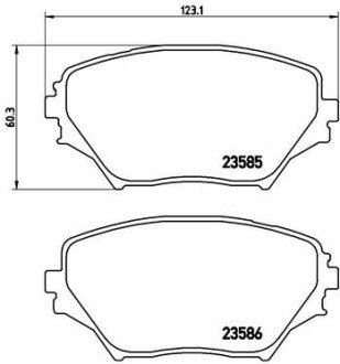 Гальмівні колодки дискові BRE BREMBO P83 055