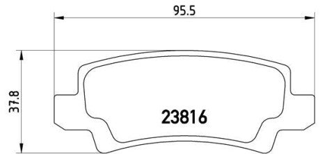 Гальмівні колодки дискові BRE BREMBO P83 065 (фото 1)