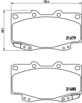 Гальмівні колодки дискові BRE BREMBO P83 069