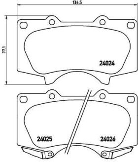 Гальмівні колодки дискові BRE P83 102 BREMBO P83102