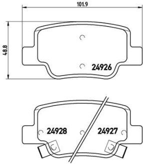 Гальмівні колодки дискові BRE BREMBO P83 114