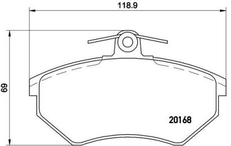 Гальмівні колодки дискові BRE BREMBO P85 011