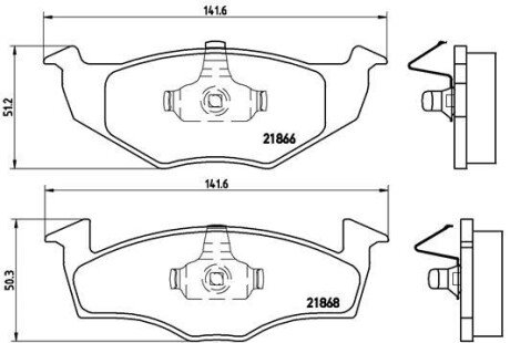 Гальмівні колодки дискові BRE BREMBO P85 031