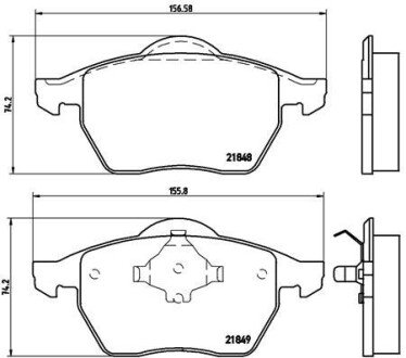 Гальмівні колодки дискові BRE BREMBO P85 039