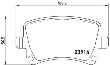 Гальмівні колодки дискові BRE BREMBO P85 095