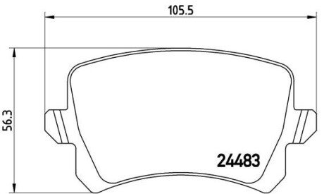 Гальмівні колодки дискові BRE P85 108 BREMBO P85108