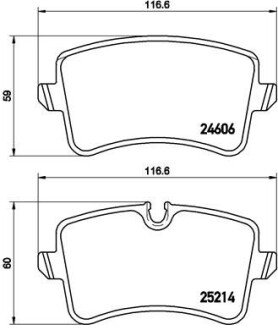 Гальмівні колодки дискові BRE BREMBO P85 117 (фото 1)