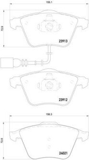 Гальмівні колодки дискові BRE BREMBO P85 129