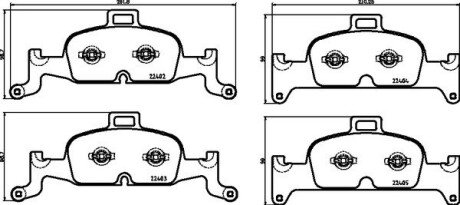 Гальмівні колодки дискові BRE BREMBO P85 164