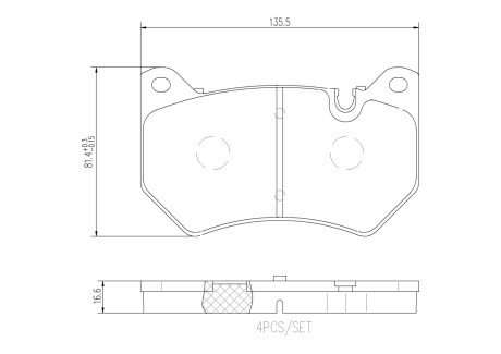 Гальмівні колодки дискові BRE BREMBO P85 177