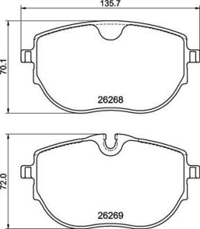 Комплект гальмівних колодок BRE P85 187 BREMBO P 85 187