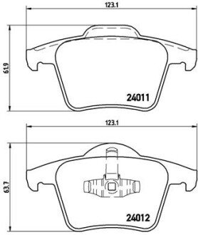 Гальмівні колодки дискові BRE P86 019 BREMBO P86019