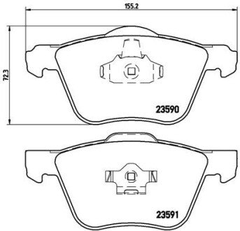 Гальмівні колодки дискові BRE BREMBO P86 022