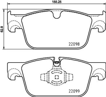 Гальмівні колодки дискові BRE BREMBO P86 028