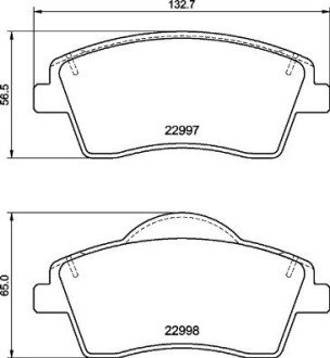 Гальмівні колодки дискові BRE BREMBO P86 033