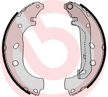 Гальмівні колодки барабанні BRE BREMBO S24 539