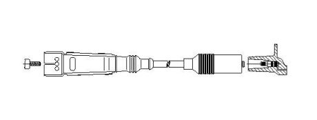 Провід високовольтний AUDI/VW "1,6-2,0 >>"96 BREMI 110/60