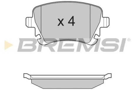 Гальмівні колодки зад. Caddy III/Golf V/Audi A4 03- (LUCAS GIRLING) BREMSI BP3130